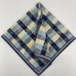 Pañuelo Fendi vintage, Accesorios bandana Fendi, Pañuelo de bolsillo Fendi, Bufanda Fendi, Bufanda de cuello Fendi, Bufanda Fendi Babushka