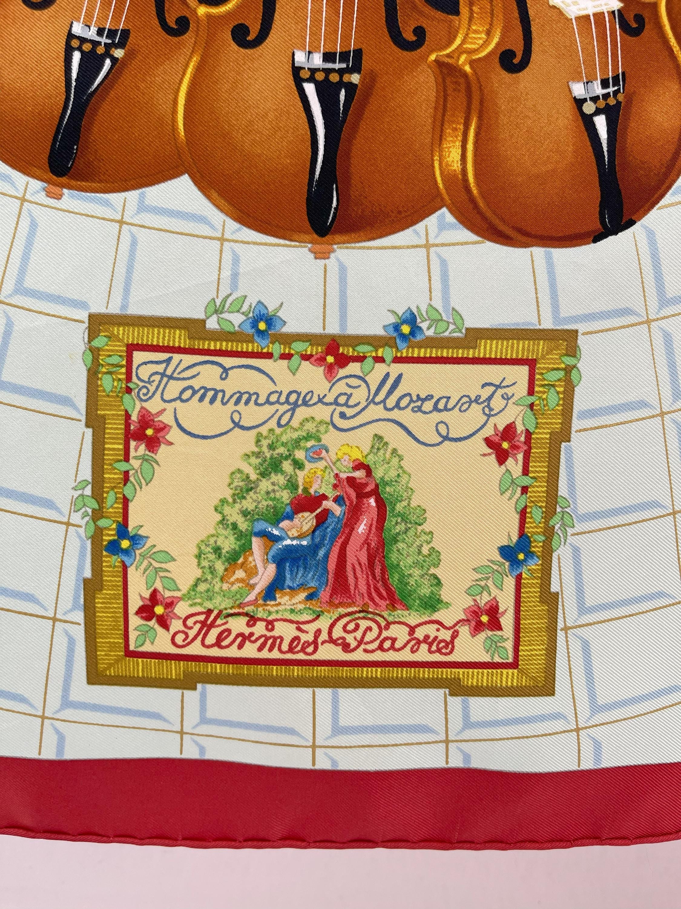 Vintage Hermès Paris Silk Scarf – Hommage A Mozart Babushka (35