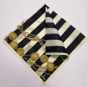 Pañuelo Fendi vintage, Accesorios bandana Fendi, Pañuelo de bolsillo Fendi, Bufanda Fendi, Bufanda de cuello Fendi, Bufanda Fendi Babushka