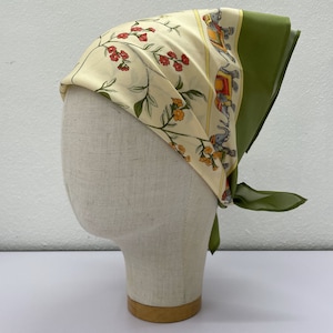 DEFECT - Vintage Jim Thompson Silk Small Scarf / Scarves /  Handkerchief / Head Wrap  Head Gear