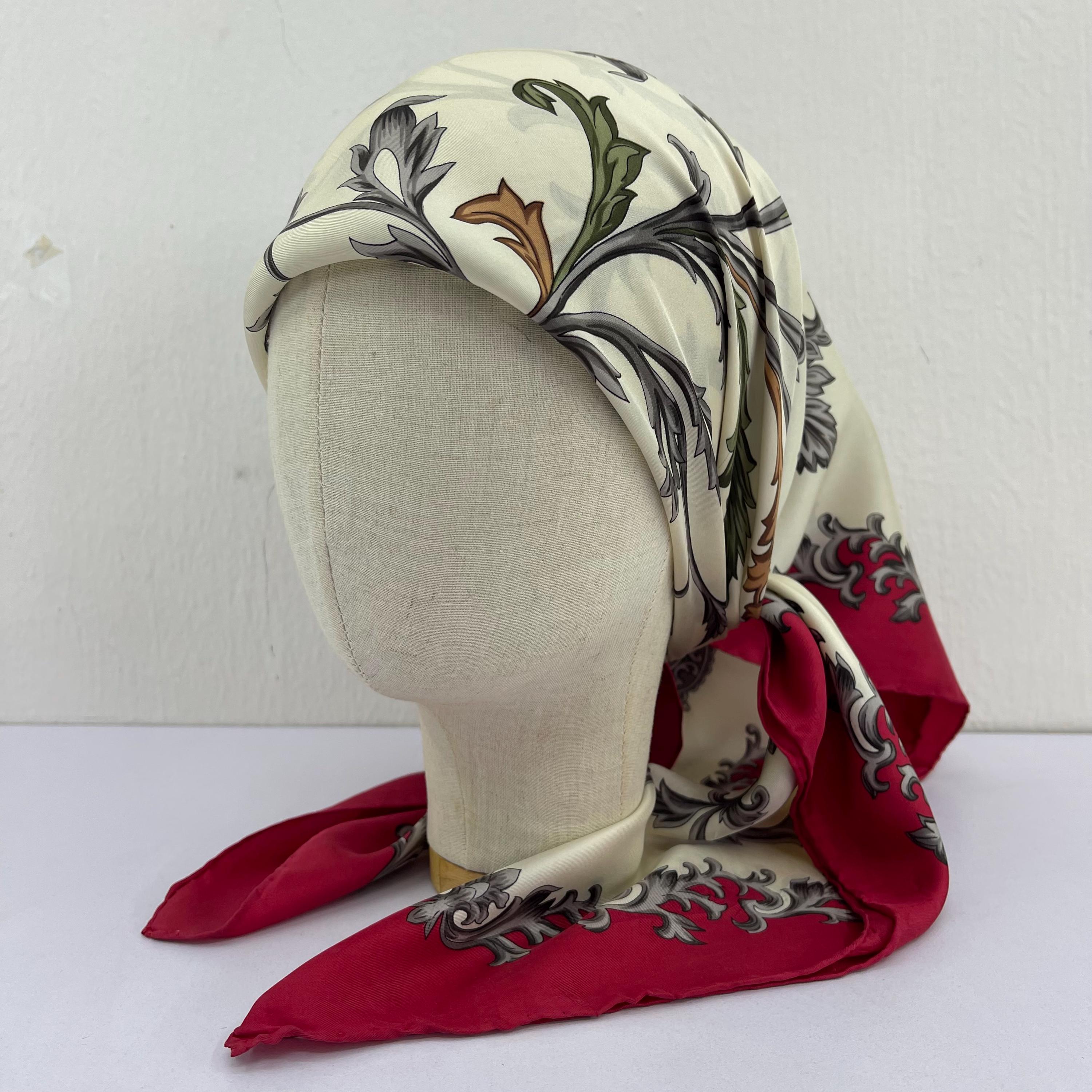 Vintage Fragonard Silk Scarf: Floral Babushka, Women's Accessory