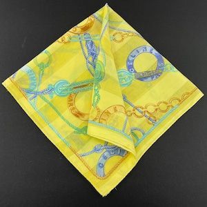 Vintage 90s Celine Handkerchief, Celine Bandana Accessories, Celine Pocket Square, Celine Scarf, Celine Neck Scarf