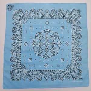 Vintage Bandana Paisley Nerima Domo Matsuri Made In Japan, Bandana, Pocket Square, Headband