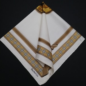 Vintage Burberry Handkerchief, Burberry Bandana Accessories, Burberry Pocket Square, Burberry Scarf, Burberry Neck Scarf