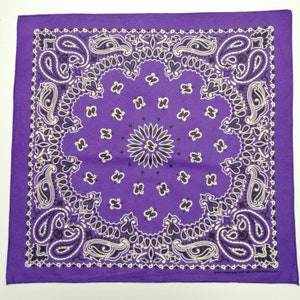 Vintage Bandana Paisley HAV_A_HANK -Cotton-Made In USA, Bandana, Pocket Square, Headband