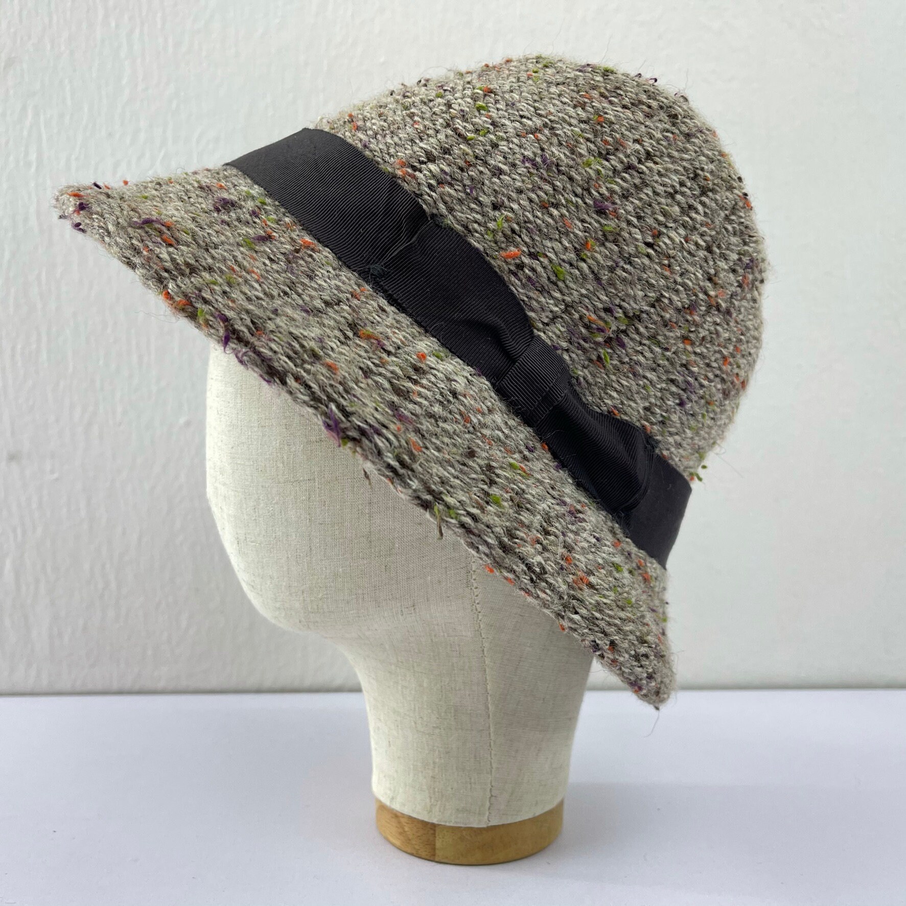 ●美品●CA4LA TWEED BUCKET HAT UVカット 洗える CA4LA TWEED BUCKET HAT akaneコラボ - 帽子最 安値 価格