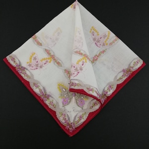 Vintage Nina Ricci Taschentuch, Nina Ricci Bandana Accessoires, Nina Ricci Einstecktuch, Nina Ricci Halstuch, Nina Ricci Babuschka Schal