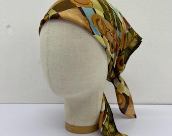 Vintage Celine : Celine Bandana Pocket Square Babushka(22x22.5 Inch)