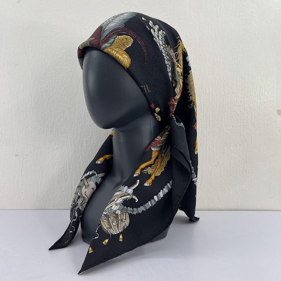 Vintage Hermès Silk Scarf Les Fetes Du Roi Soleil, 100% Silk