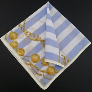 Pañuelo Fendi vintage, accesorios de bandana Fendi, cuadrado de bolsillo Fendi, bufanda Fendi, bufanda de cuello Fendi, bufanda Fendi Babushka