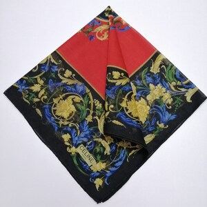 Vintage 90s Celine Handkerchief, Celine Bandana Accessories, Celine Pocket Square, Celine Scarf, Celine Neck Scarf