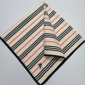 Vintage 90s Burberry Handkerchief, Burberry Bandana Accessories, Burberry Pocket Square, Burberry Scarf, Burberry Neck Scarf