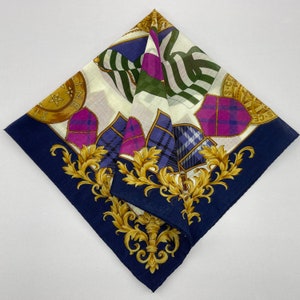 Vintage 90s Celine Handkerchief, Celine Bandana Accessories, Celine Pocket Square, Celine Scarf, Celine Neck Scarf