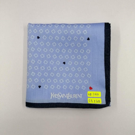 Vintage Yves Saint Laurent Handkerchief Ysl Monogram Bandana