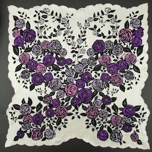 Vintage Anna Sui Handkerchief, Anna Sui Bandana, Anna Sui Pocket Square, Anna Sui Scarf, Anna Sui Neck Scarf