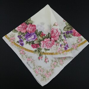 Vintage Burberry Handkerchief, Burberry Bandana Accessories, Burberry Pocket Square, Burberry Scarf, Burberry Neck Scarf