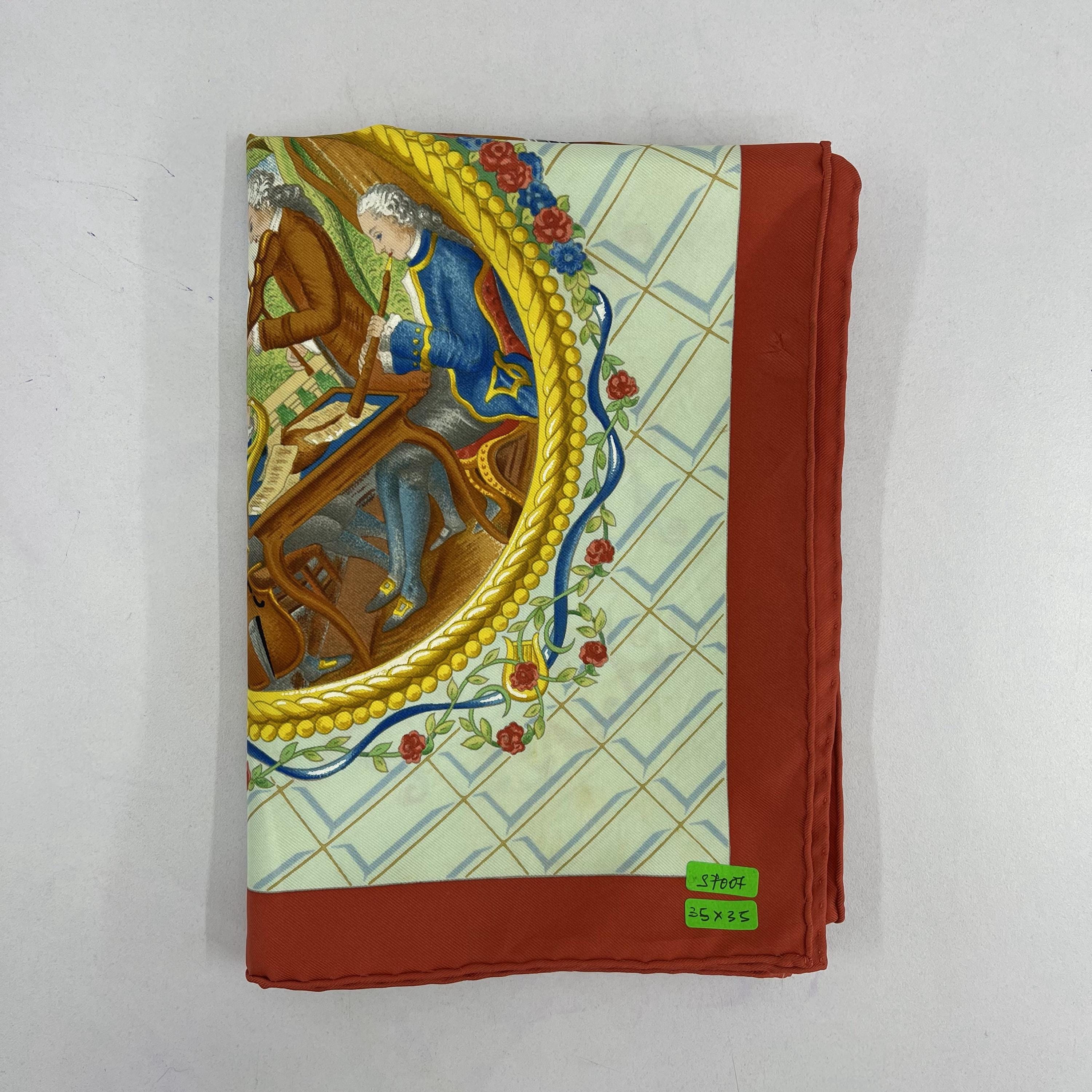 Vintage Hermès Paris Silk Scarf – Hommage A Mozart Babushka (35