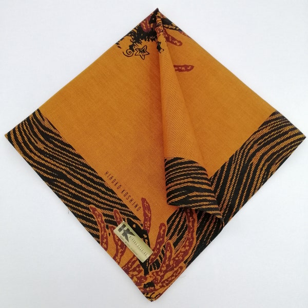 Vintage Hiroko Koshino Handkerchief: Designer Bandana Neck Scarf