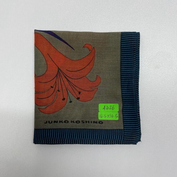 Vintage Junko Koshino Floral Handkerchief - 16.5