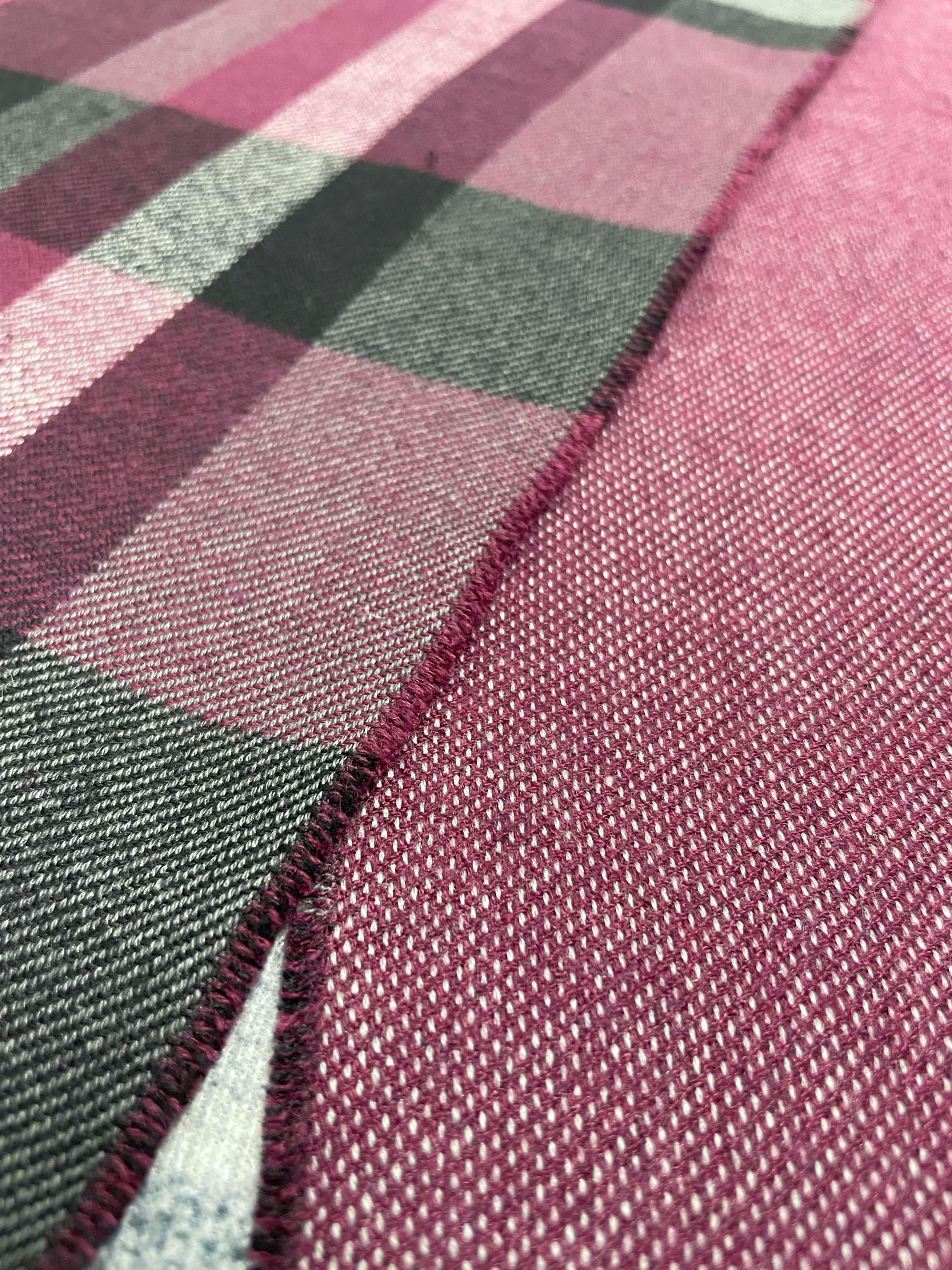 Vintage Takeo Kikuchi Scarf Silk Cashmere: Gray Plaid Muffler (65