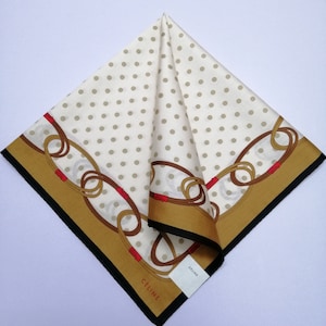 Reserved for Guylaine -Vintage Celine Handkerchief, Celine Bandana Accessories, Celine Pocket Square, Celine Scarf