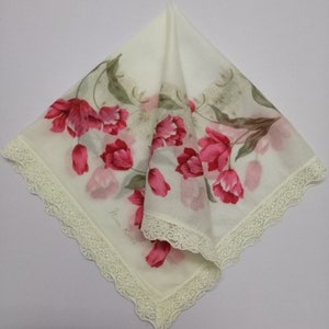 Vintage Nina Ricci Taschentuch, Nina Ricci Bandana Accessoires, Nina Ricci Einstecktuch, Nina Ricci Halstuch, Nina Ricci Babuschka Schal