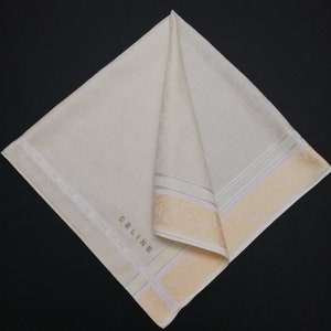 Vintage 90s Celine Handkerchief, Celine Bandana Accessories, Celine Pocket Square, Celine Scarf, Celine Neck Scarf
