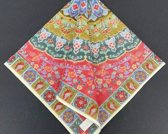 Vintage Japanese Floral Handkerchief, Japan Traditional Culture, Japanese Brand Unique, Japan Floral Art, Japanese Seasons, Collection Art