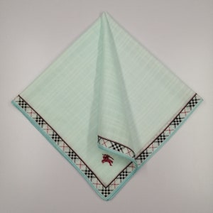 Vintage 90s Burberry Handkerchief, Burberry Bandana Accessories, Burberry Pocket Square, Burberry Scarf, Burberry Neck Scarf