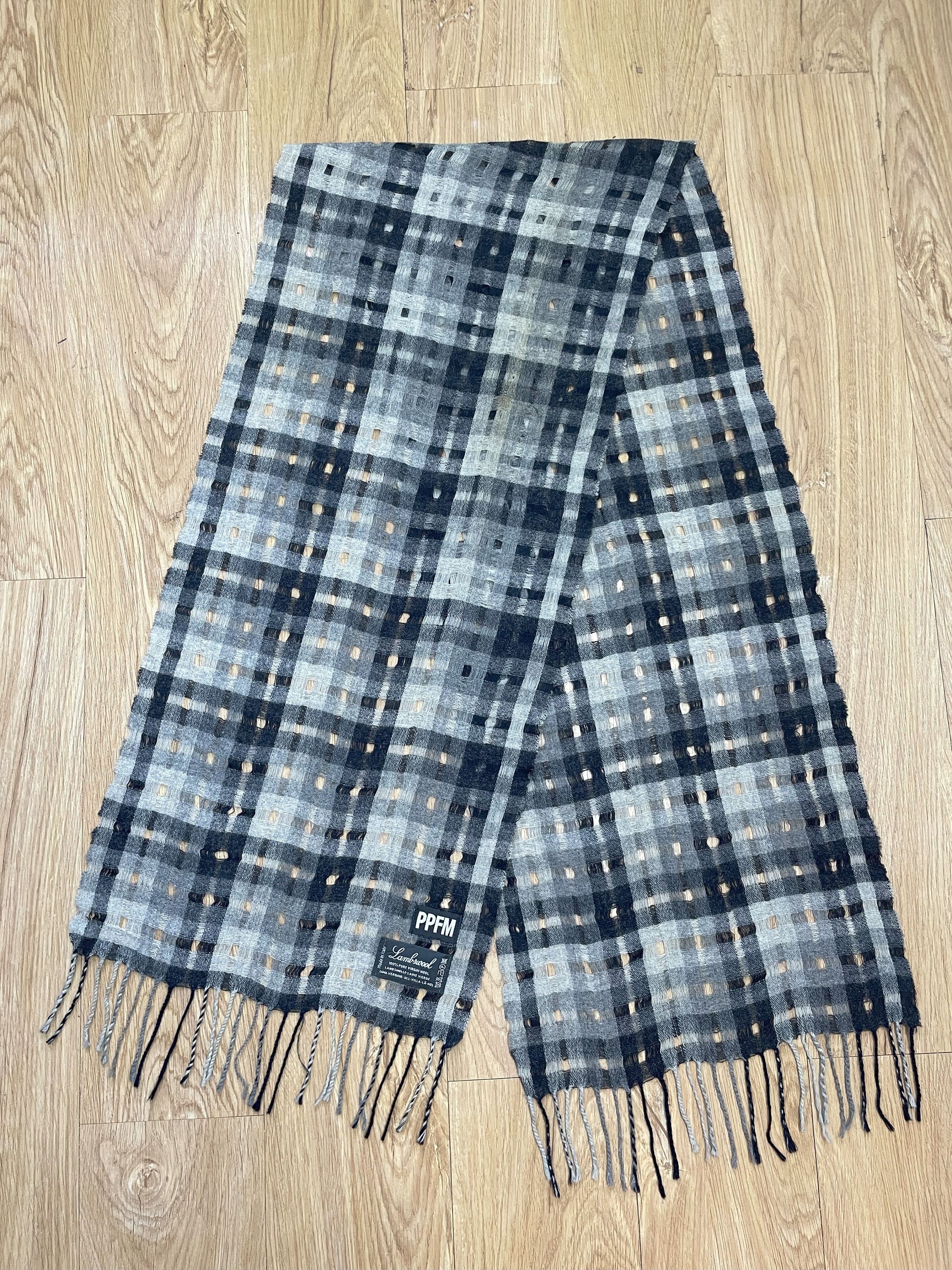 DEFECT - Vintage PPFM Scarf, PPFM Muffler, Wool, Accessories,nice