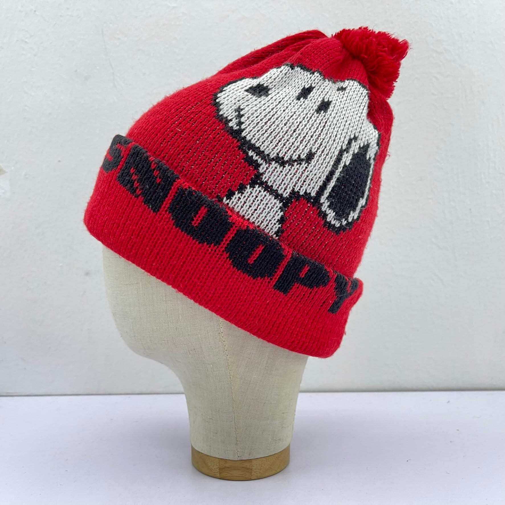 ? Vtg 50s ? Snoopy ? Peanuts Beanie Stocking Hat Cap 1958 Vintage Authentic VINTAGE Snoopy Peanuts Beanie Hat Kids Size 51 Fleece Cuffed  main image 4