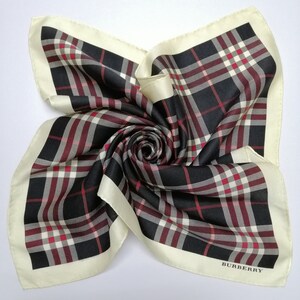 Vintage Burberry Handkerchief, Burberry Bandana Accessories, Burberry Pocket Square, Burberry Scarf, Burberry Neck Scarf