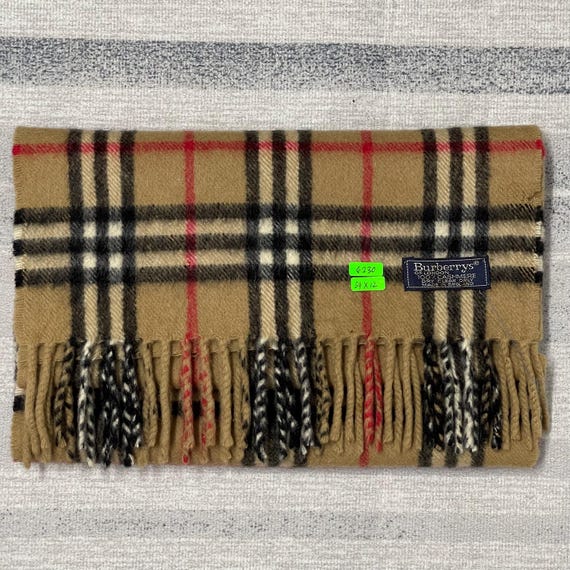 欠陥品 - ヴィンテージ バーバリー ノバチェック マフラー：チェック柄