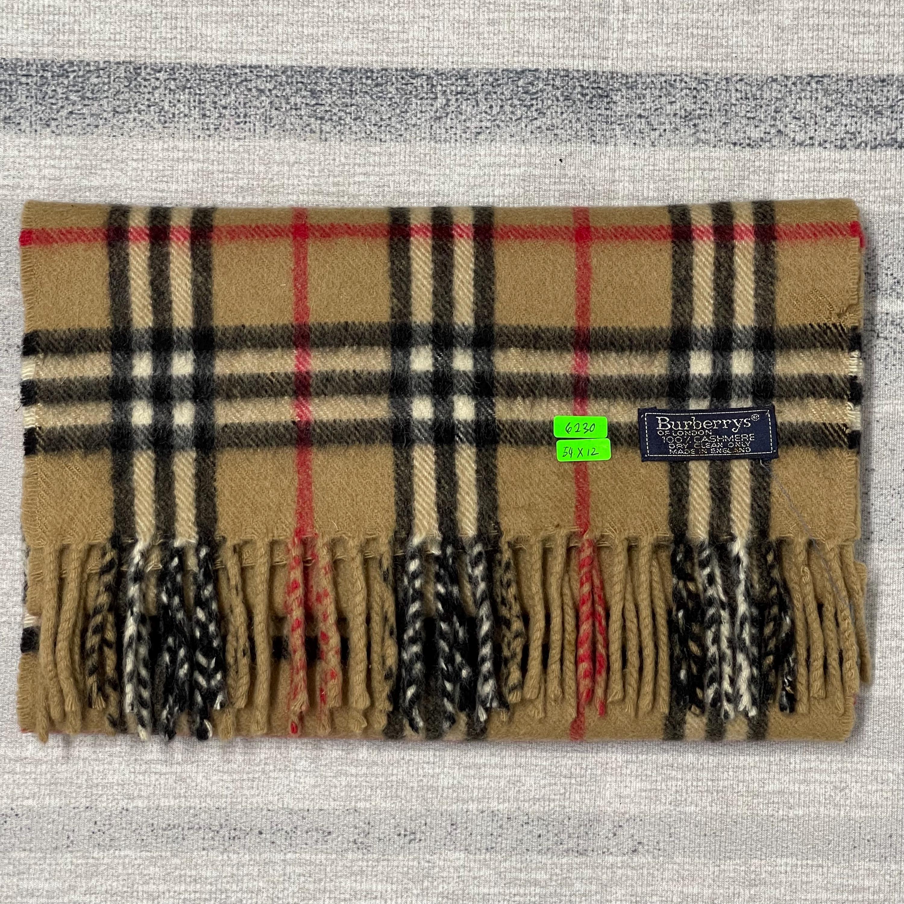 欠陥品 - ヴィンテージ バーバリー ノバチェック マフラー：チェック柄