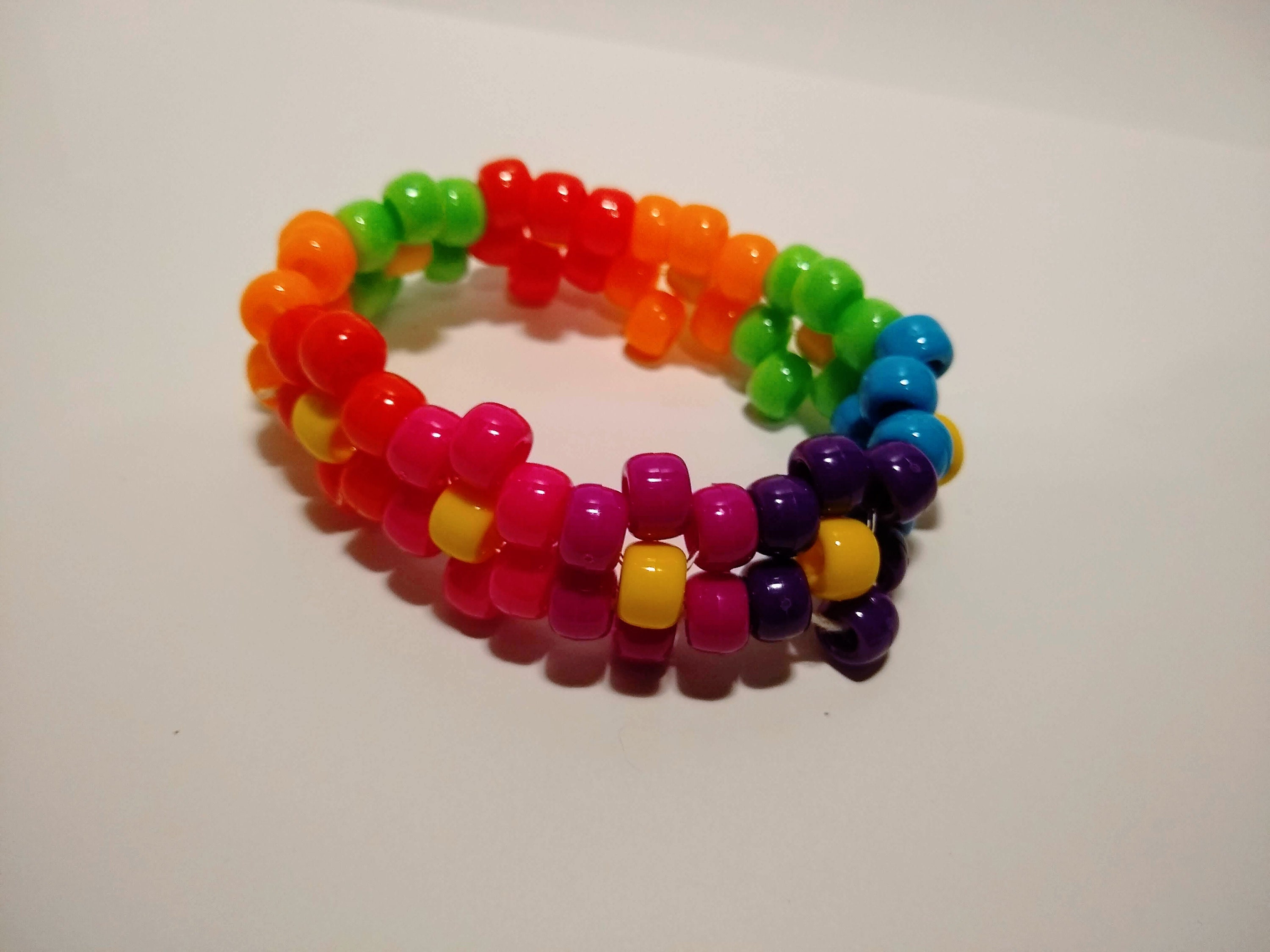 Enby Flower Kandi Bracelet