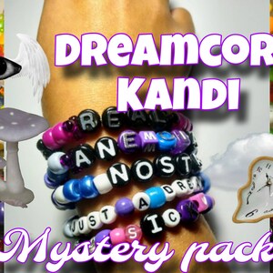 Random Dreamcore/Weirdcore Aesthetic Kandi Mystery Grab Bag with 1-15 Bracelets