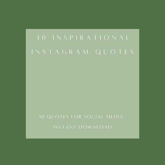 Emerald Green Inspirational Quotes for Instagram Etsy