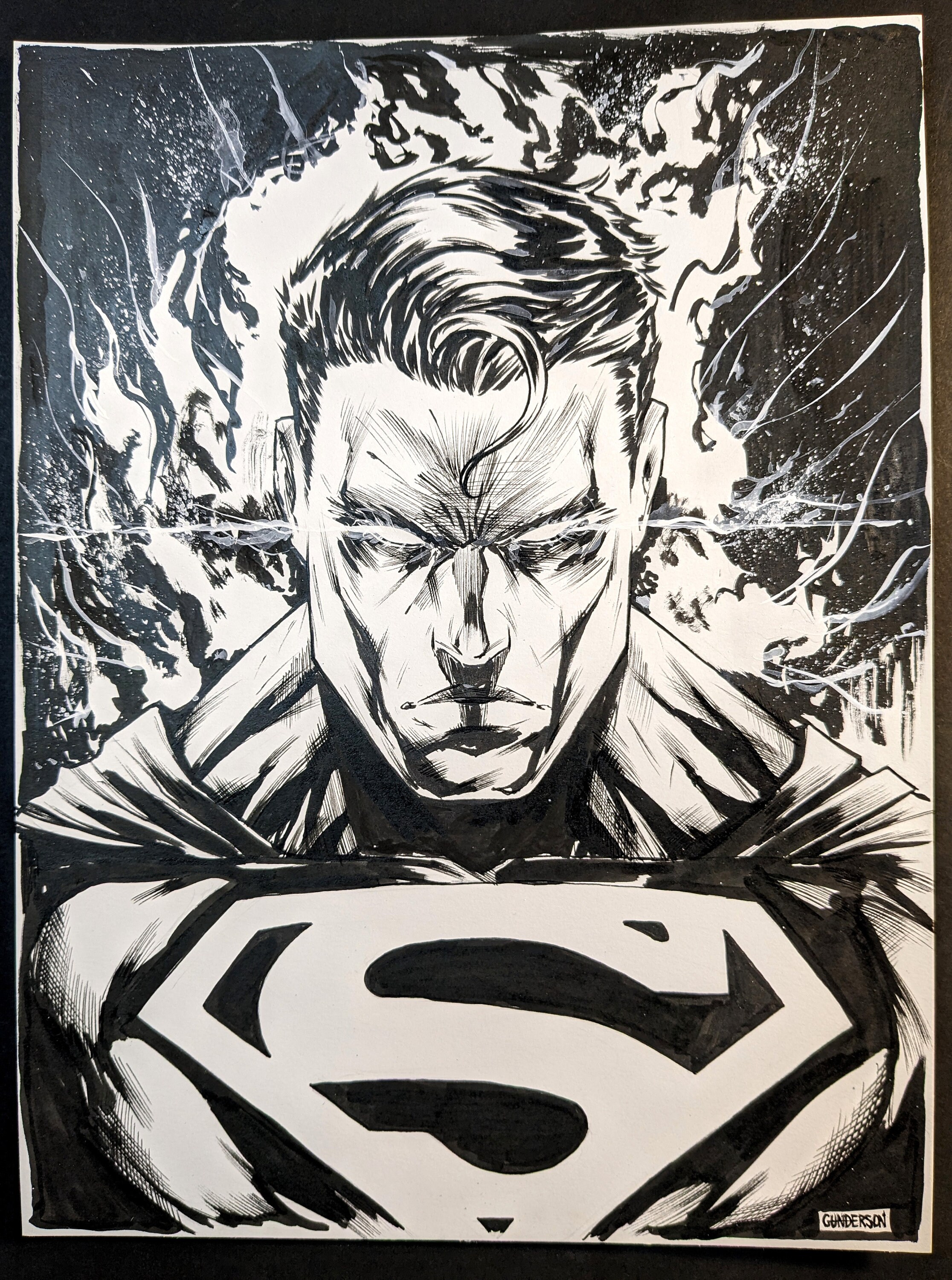 Superman 9x12 sketch, image size:2232x3000