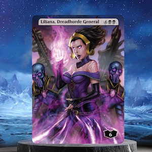 liliana vess card sleeves SLD #1455 holo from Secret Lair Drop (SLD) MTG Proxy Liliana Card Sleeves - Etsy