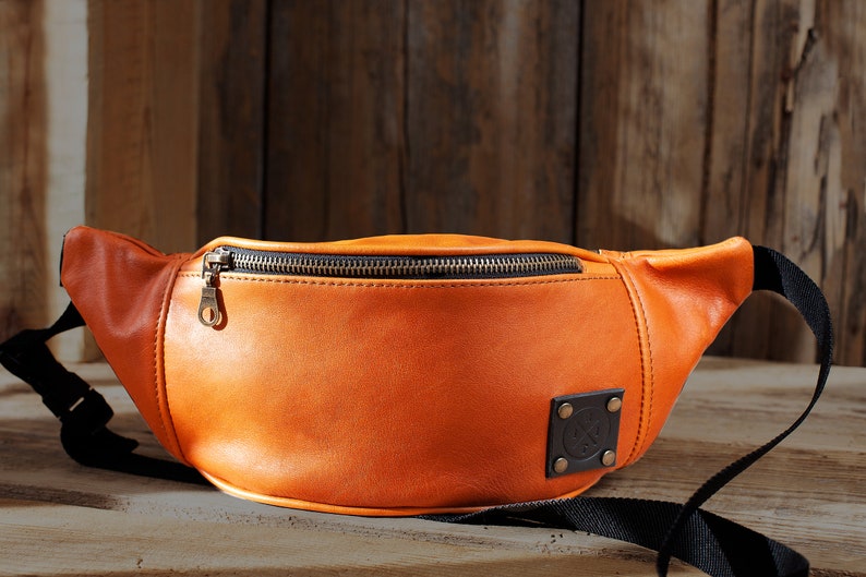 Leather fanny pack crossbody bag belt bag sling bag image 9