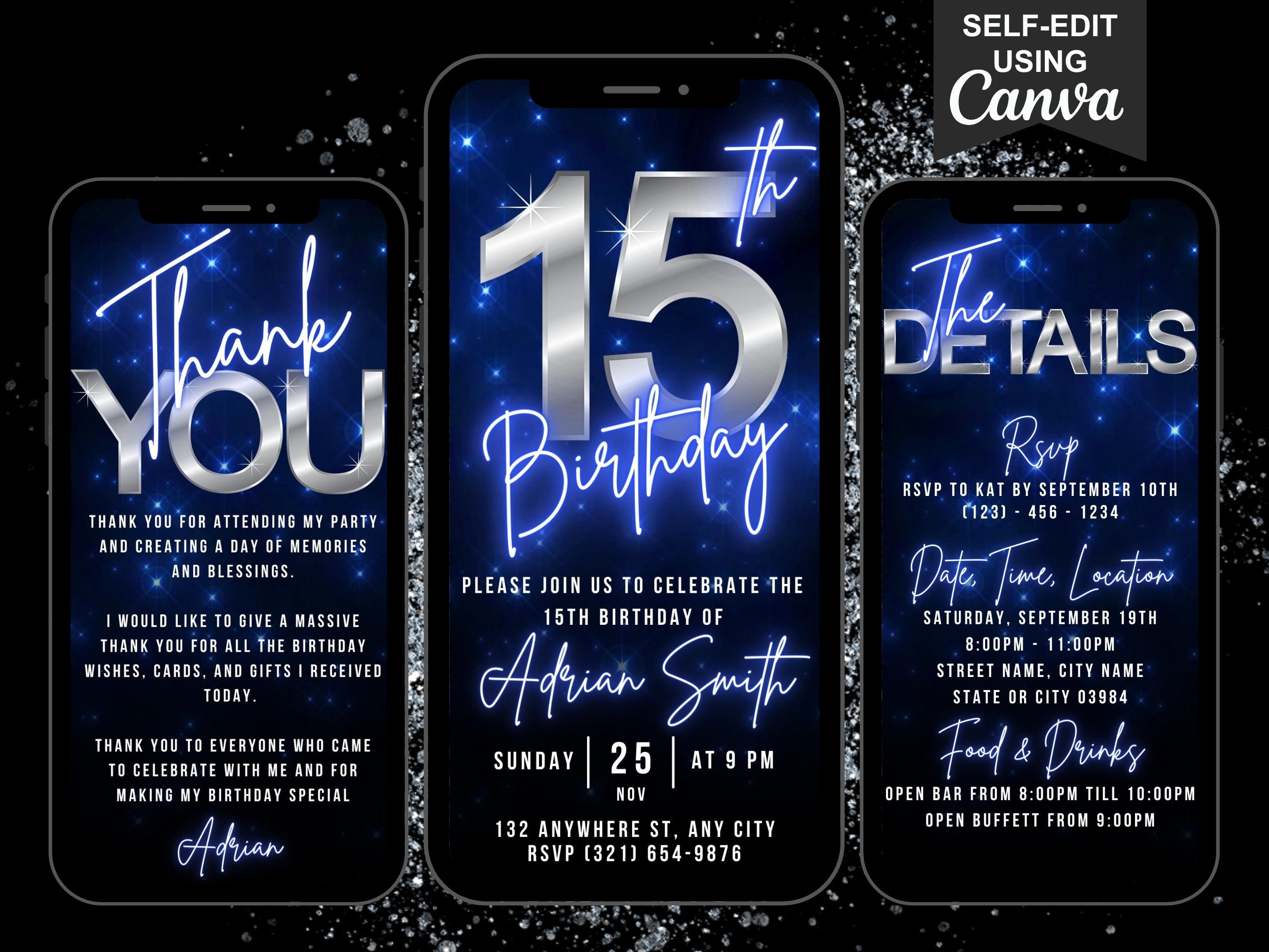 Invitacion para hombre xv México