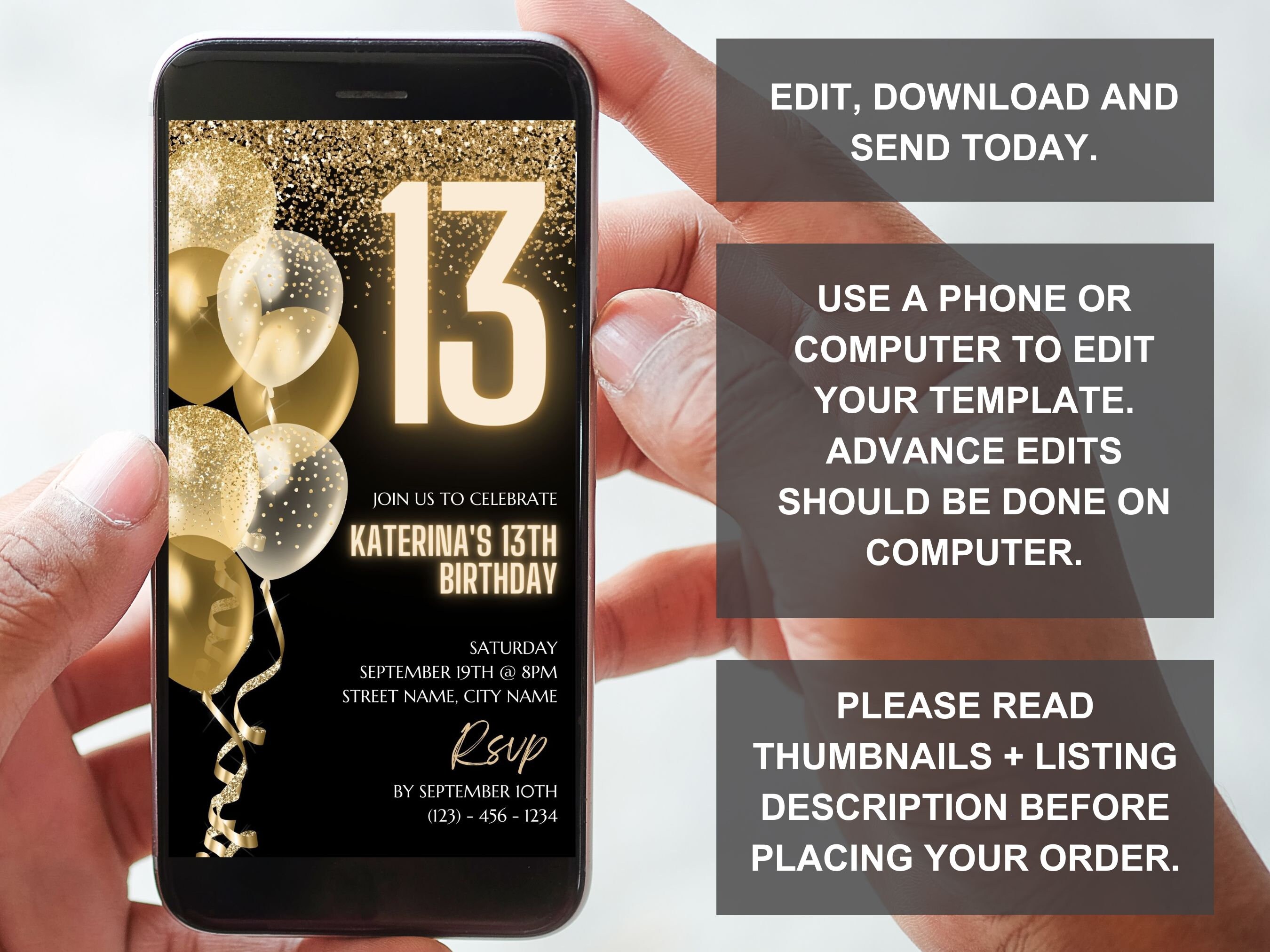 Einvite Official 13th Digital Flyer Birthday Invitation, Official Teenager Dinner Party ...