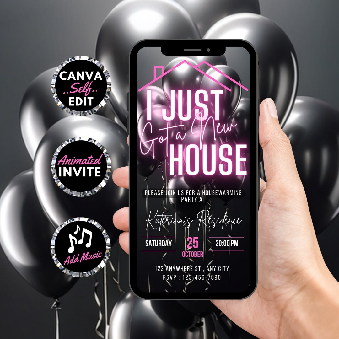 Digital Housewarming Party Invitation, Animated New House Warming ...
