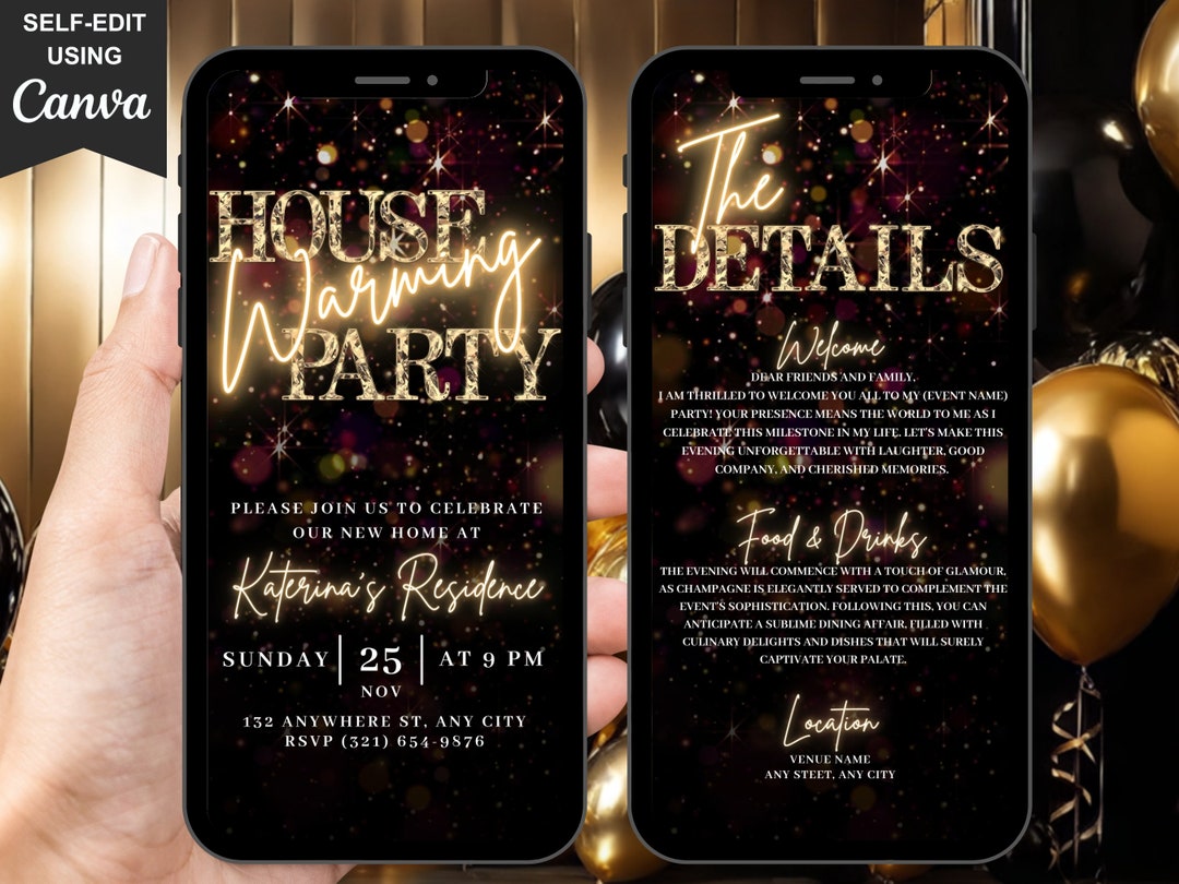 Digital Housewarming Party Invitation, Animated House Warming Invite ...