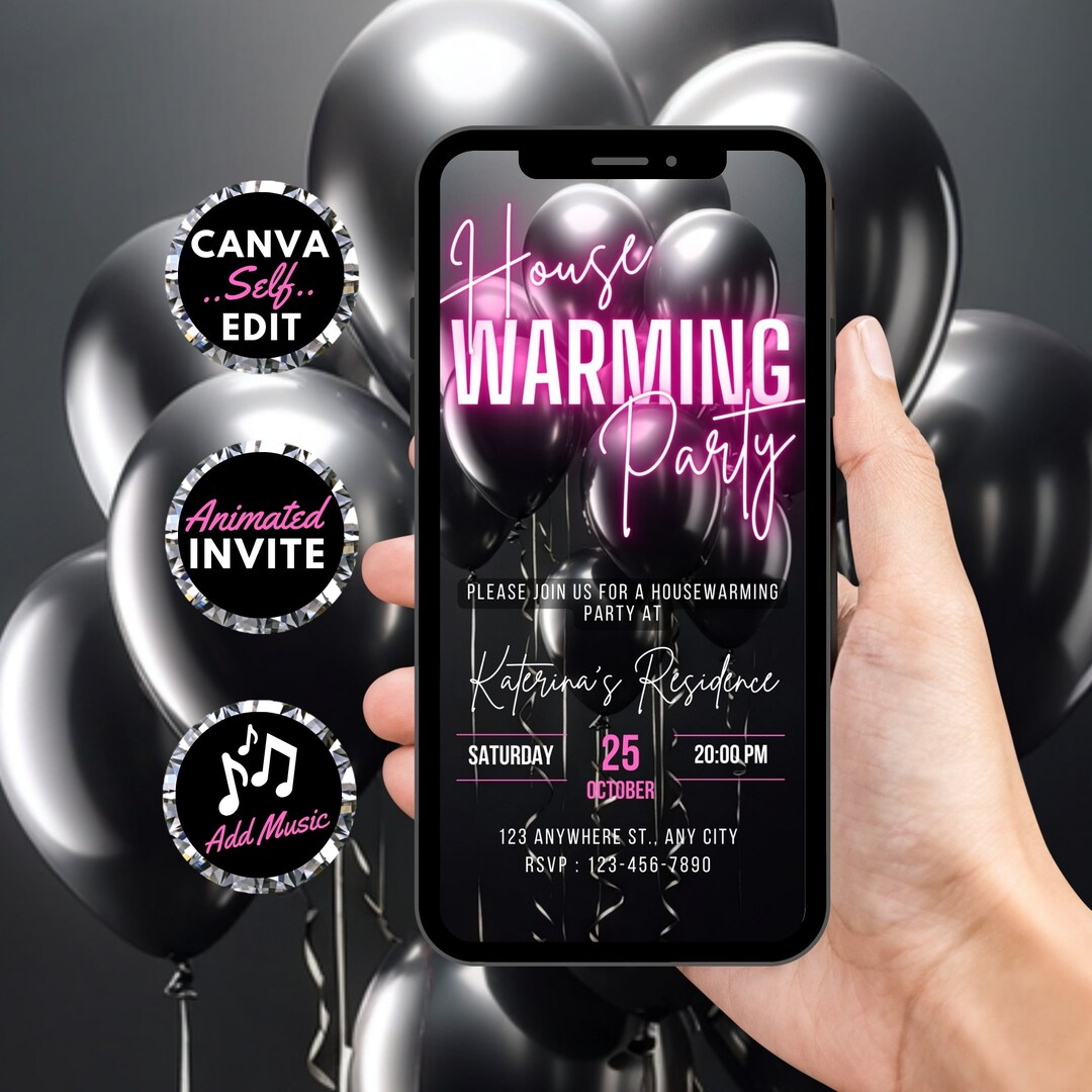 Digital Housewarming Party Invitation, Animated House Warming Invite ...