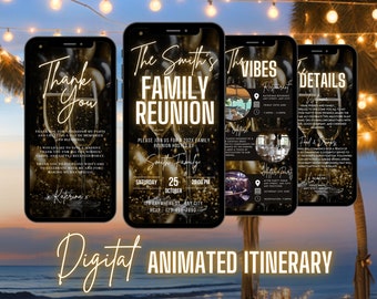 Editable Family Reunion Invitation, Family Tree Dinner Party Invite, Class Reunion Evite