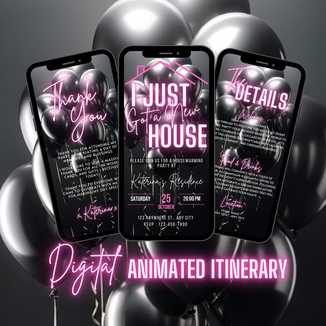 Digital Housewarming Party Invitation, Animated New House Warming ...