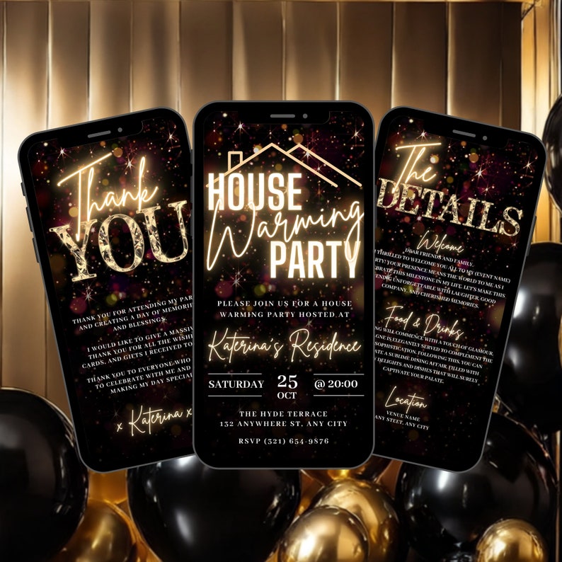 Digital Housewarming Party Invitation, Animated House Warming Invite ...