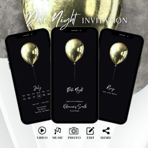 Convite elegante para um encontro romântico com creme, convite de aniversário minimalista animado, convite para festa com limão, modelo digital elegante, cartão eletrônico editável para mulheres