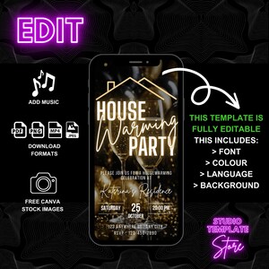 Digital Housewarming Party Invitation, Animated House Warming Invite ...